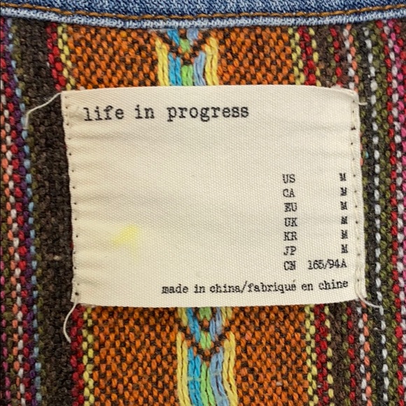 Life in Progress Jean Jacket with trim M - Picture 2 of 7